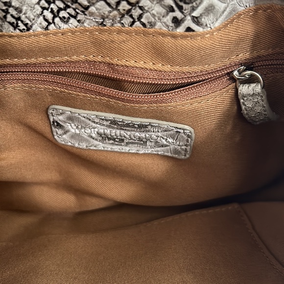 Worthington, Gray & Black, Snakeskin Purse with Chainlink Strap - Picture 4 of 9